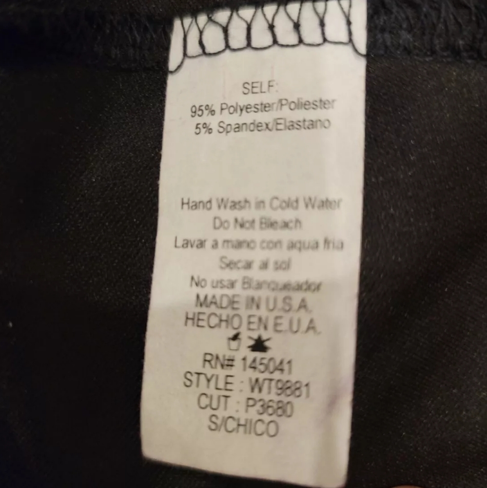 Unique Forever 21 Win Win black high low deep v ruched waist top S NWT - Picture 7 of 7
